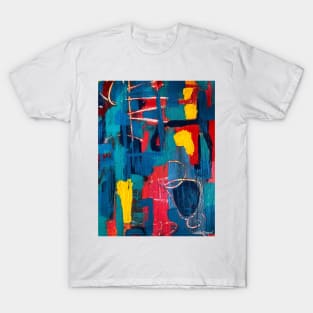 Crazy Indigo Abstract T-Shirt